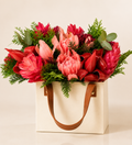 Box retangular com 10 flores tropicais